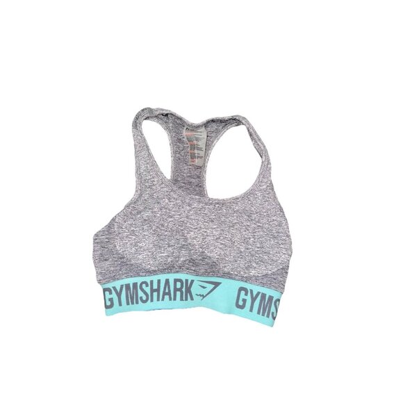Gymshark Women’s Flex Gray Teal Sports Bra Size XS - Picture 2 of 4